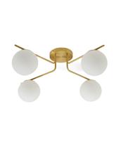 Потолочный светильник La Forma (ех Julia Grup) Потолочный светильник Brisia из металла в латунной отделке с 4 стеклянными плафонами Ø15 см арт. 445201