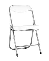 Стул складной Stool Group Стул складной мягкий ДЖОН металлик, белый арт. УТ000008059