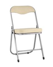 Стул складной Stool Group Стул складной мягкий ДЖОН металлик, кремовый арт. УТ000008057