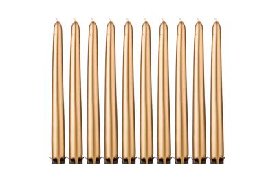 Свеча Garda Decor 348-637 Свеча столовая d2*24см цвет металлик золото (10) арт. 348-637