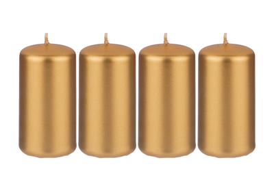 Свеча Garda Decor 348-861 Набор свечей из 4 штук d4*7 см золотой металлик арт. 348-861