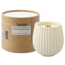 Свеча Tkano Свеча ароматическая с деревянным фитилём lemon, mandarin & neroli из коллекции edge, бежевый, 60 ч арт. TK23-ARO0051