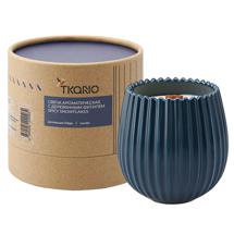 Свеча Tkano Свеча ароматическая с деревянным фитилём spicy snowflakes из коллекции edge, синий, 60 ч арт. TK23-ARO0048